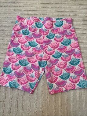 Tommy Bahama Pink Teal Shell-Print Kids Shorts